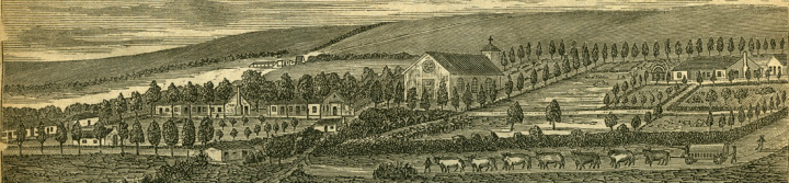 Detail from woodcut of Umpumulo mission station, Colony of Natal, c. 1880.